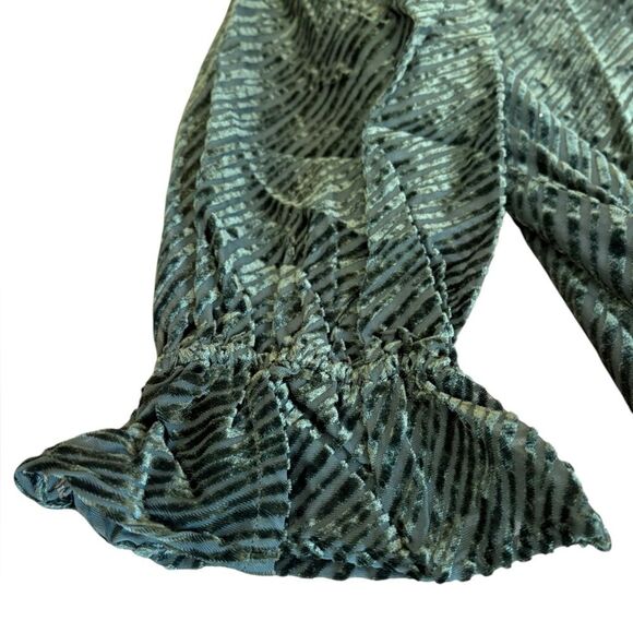 Sam Edelman Long Sleeve Velvet Burnout Shift Dress Womens XL NWT Dark Green - Picture 9 of 13